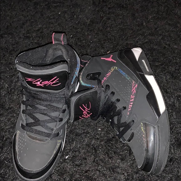 black rainbow jordans